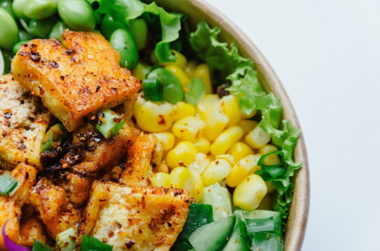 Tofu in a bowl