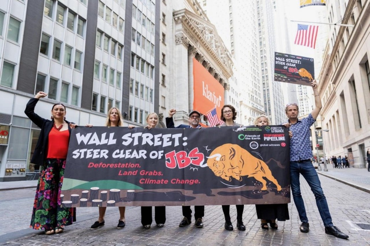 JBS protest on wall street