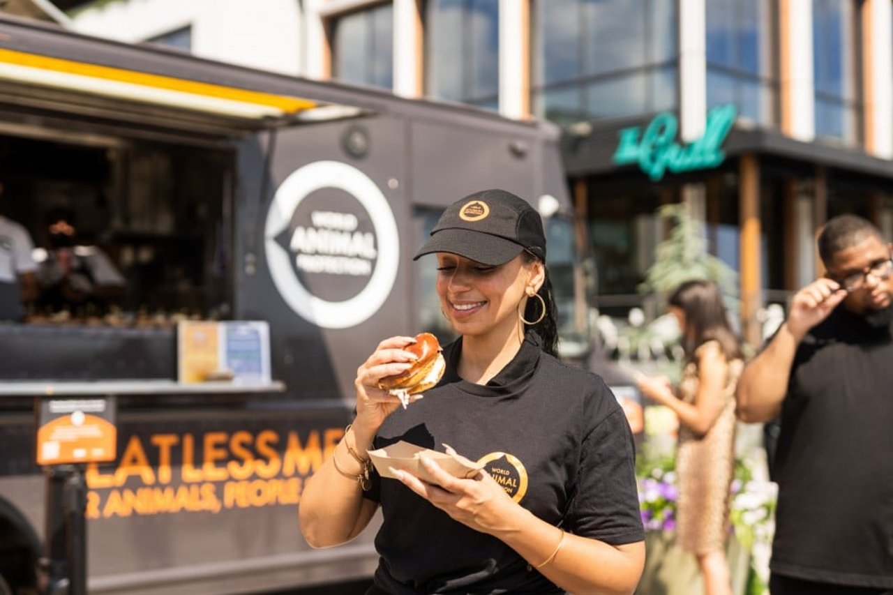 World Animal Protection Ambassador Mya at food truck