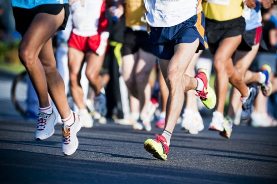 marathon runners' legs