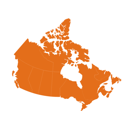 Canada map.