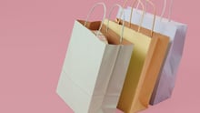 shopping bags lined up