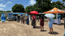 Dine Vegan Nashville - a line of supporters waiting for plant-based food.