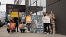 The World Animal Protection team and volunteers protesting GetYourGuide outside Skift Global Forum at the Glasshouse in NYC.