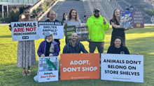 Protesting for the ban of animal sales in West Hollywood.