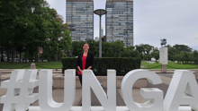 World Animal Protection External Affairs Manager Heather Brown at United Nations General Assembly.