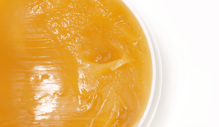 A honey-colored balm made with lanolin.