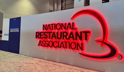 A sign for The National Restaurant Show.