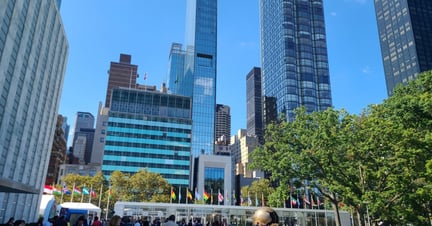 UN headquarters outside
