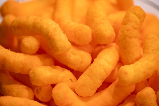 Cheesy snacks in a bowl.