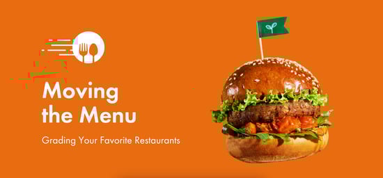 Moving the menu hero image with a plant-based burger.