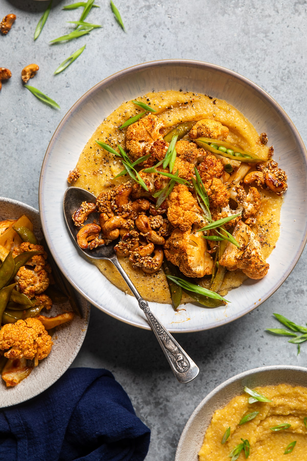 Creamy miso polenta bowl.