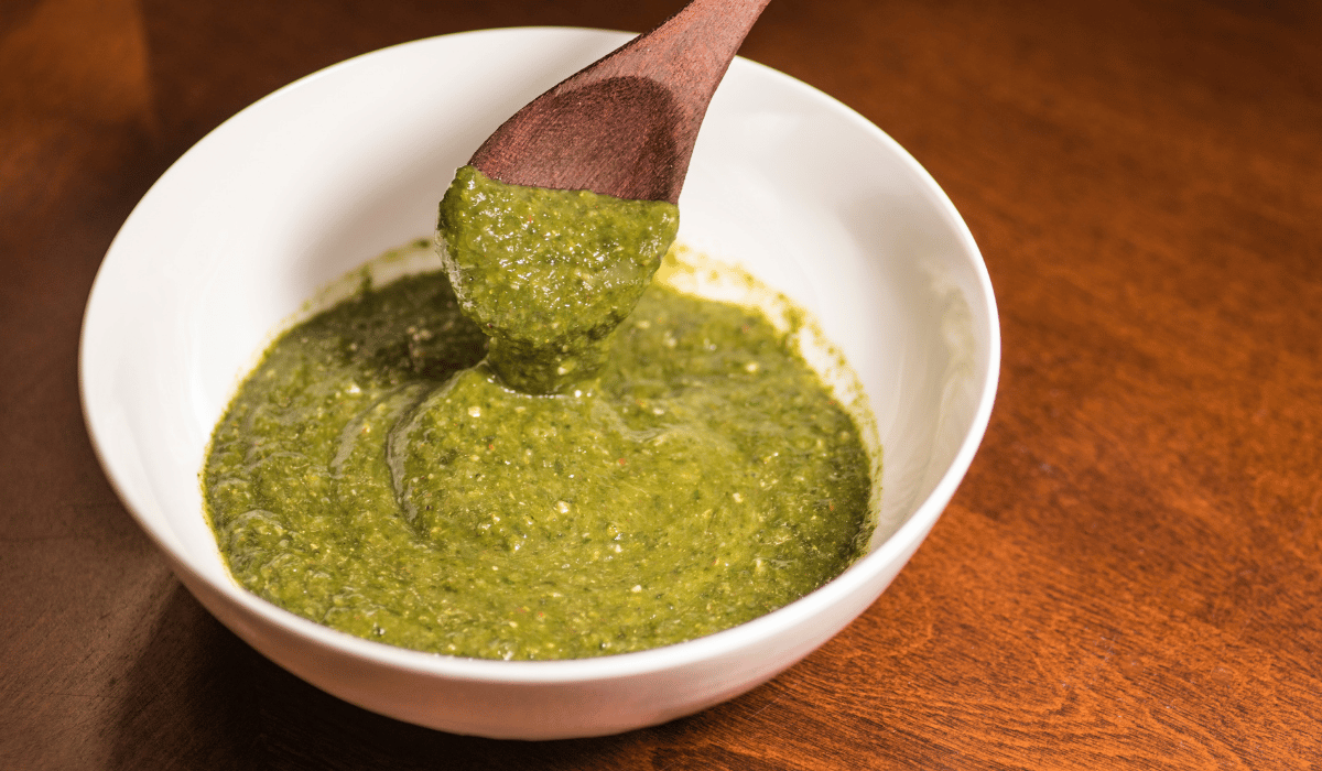 Callaloo stew in a bowl.