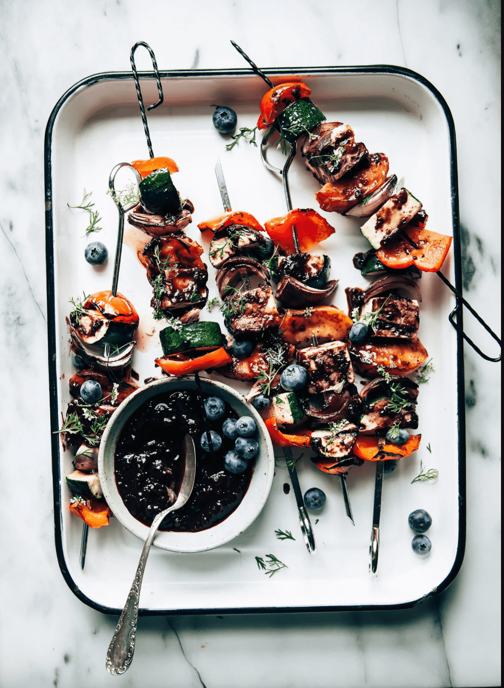 Vegetable and tofu skewers from The First Mess.
