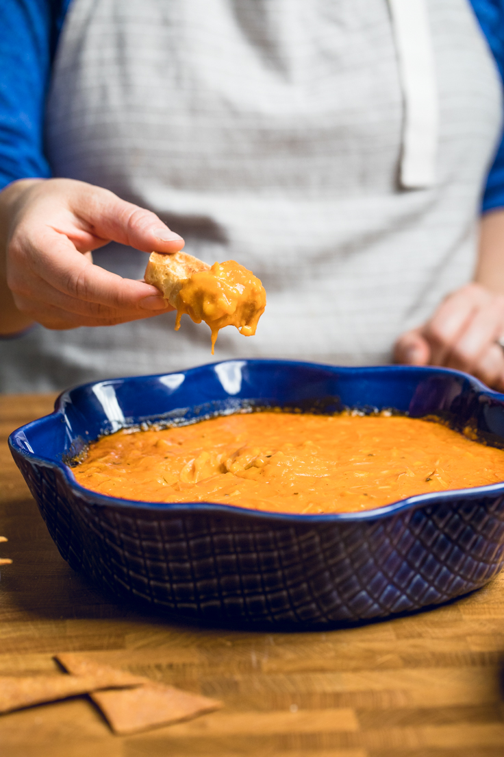 Vegan buffalo chicken dip