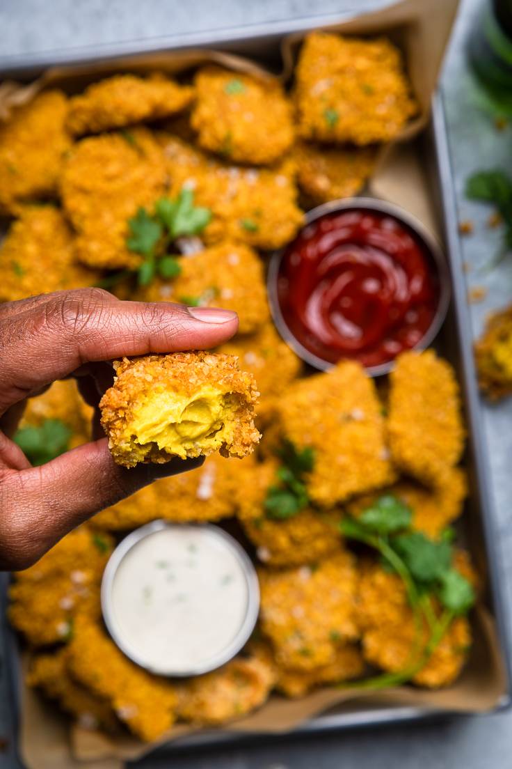 Vegan fried queso bites