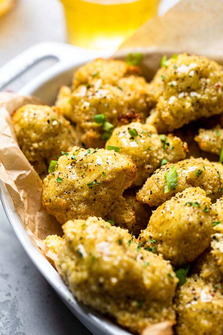 Vegan lemon pepper cauliflower wings.