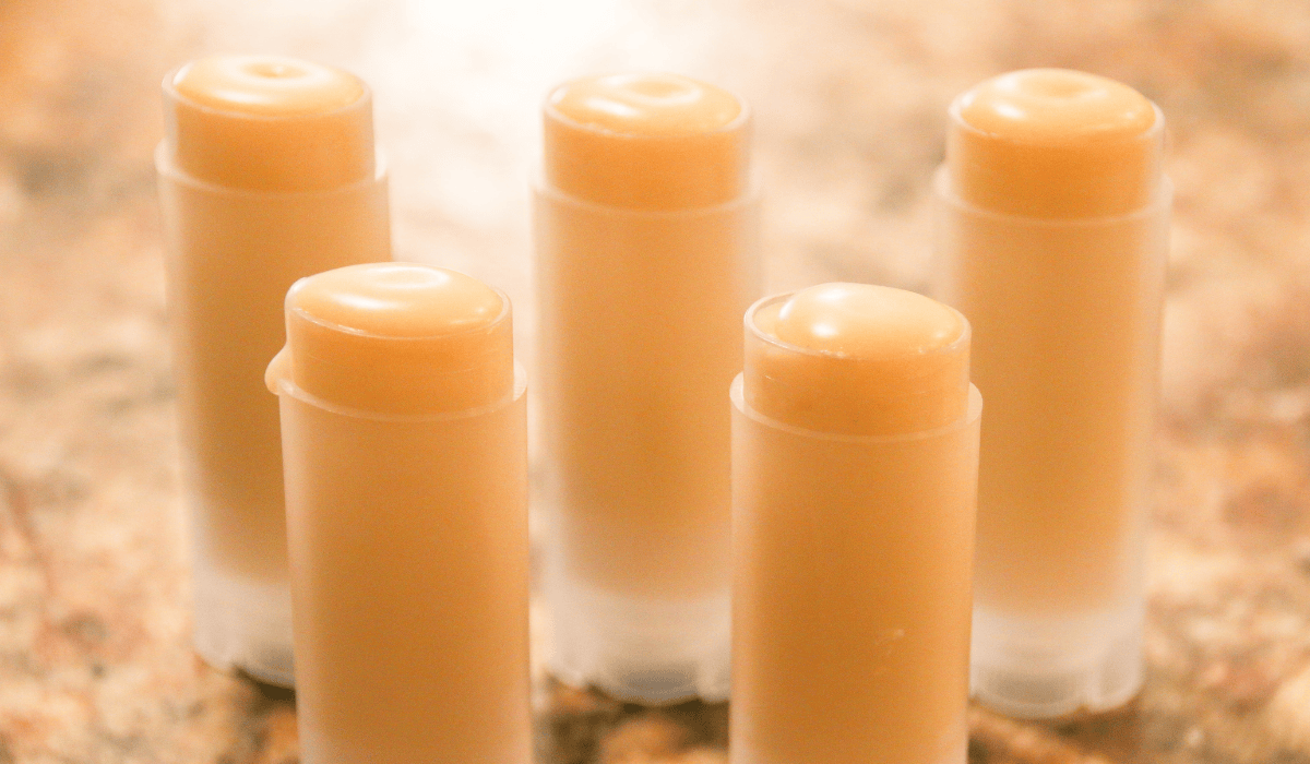 Beeswax lip balms.